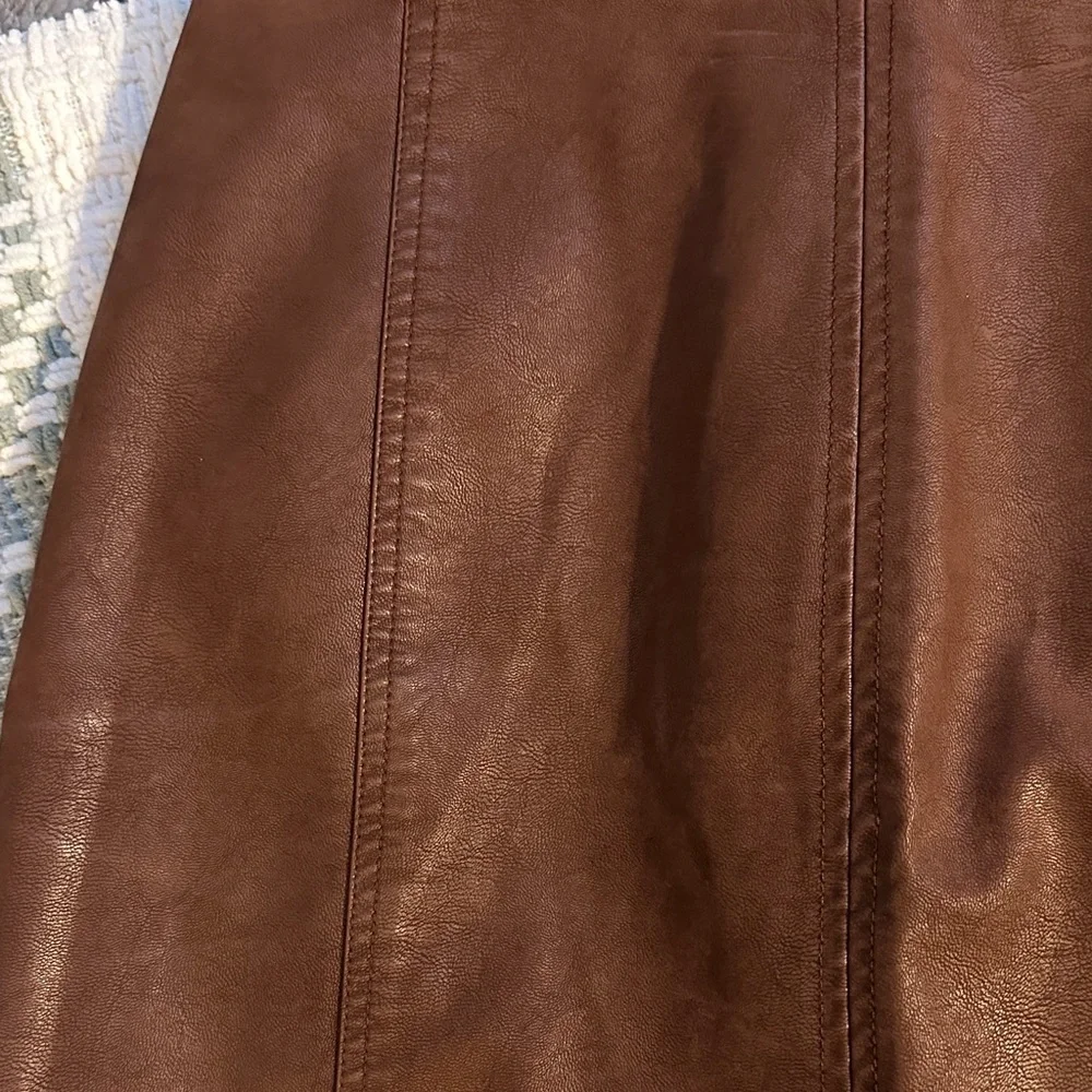 Women’s Free People modern femme faux leather mini skirt